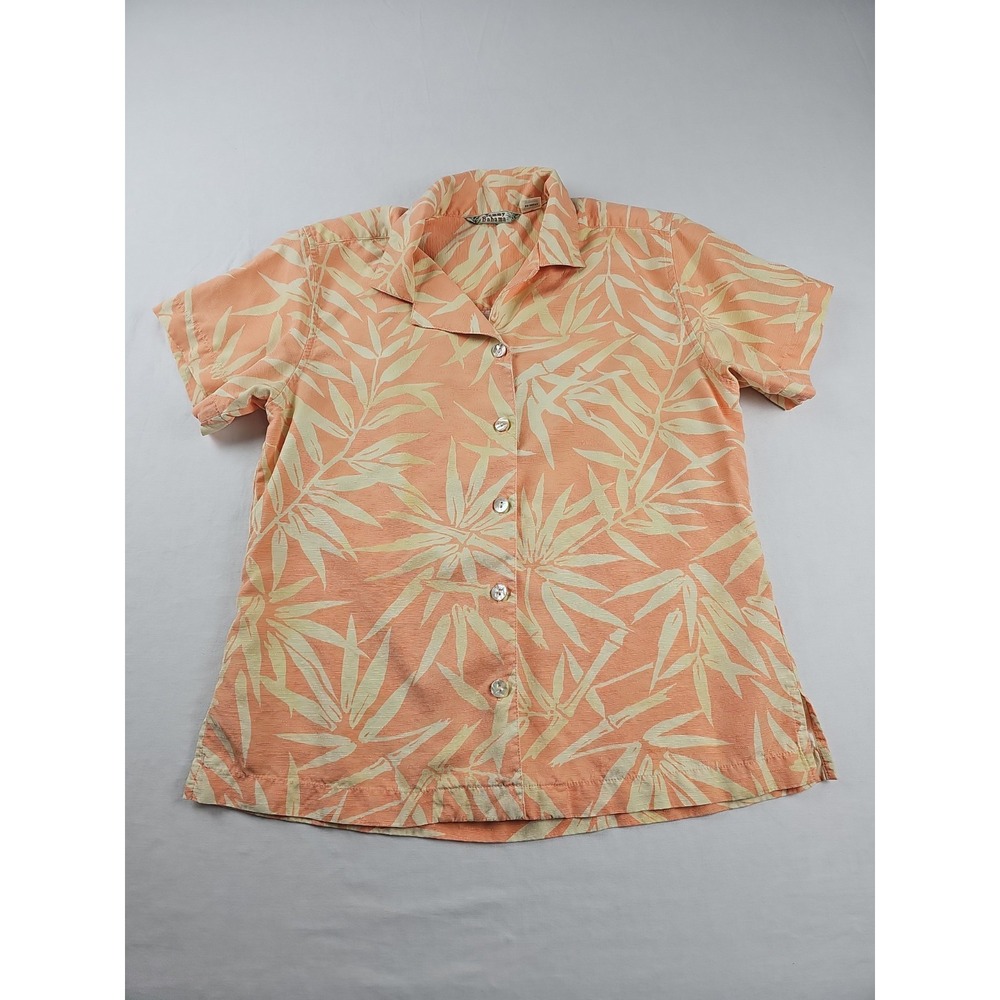 Tommy Bahama Men's Hawaiian Shirt 100% Silk Size S Tropical Leaf Print